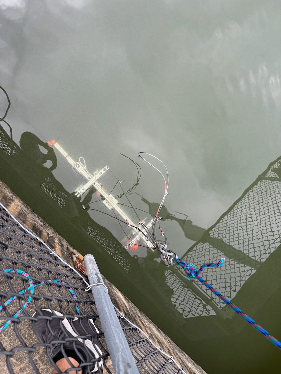 Measuring floc sizes in a water treatment basin